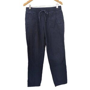 Talbots Pull On Pants Womens 6 Blue Drawstring Waist Pockets Casual‎